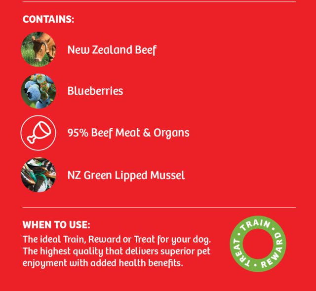 Earthz Pet BOOST+ Beef & Blueberry Air Dried DOG Treats