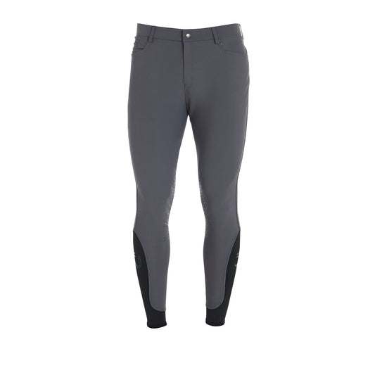 EQUESTRO - Men's slim fit grip breeches with logo Mod. Caspar