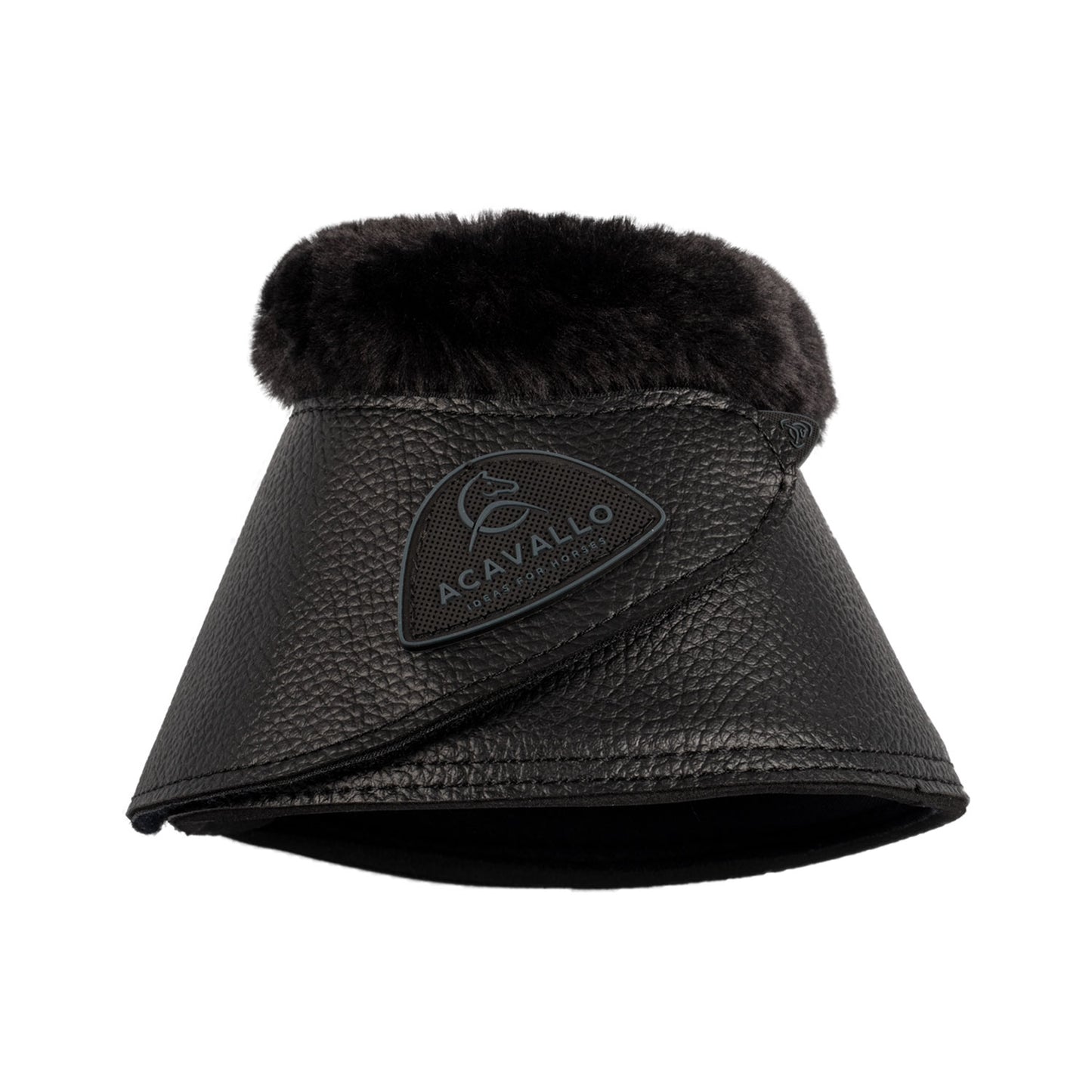ACAVALLO - Bell Boots Faux Sheepskin & Velcro Closure
