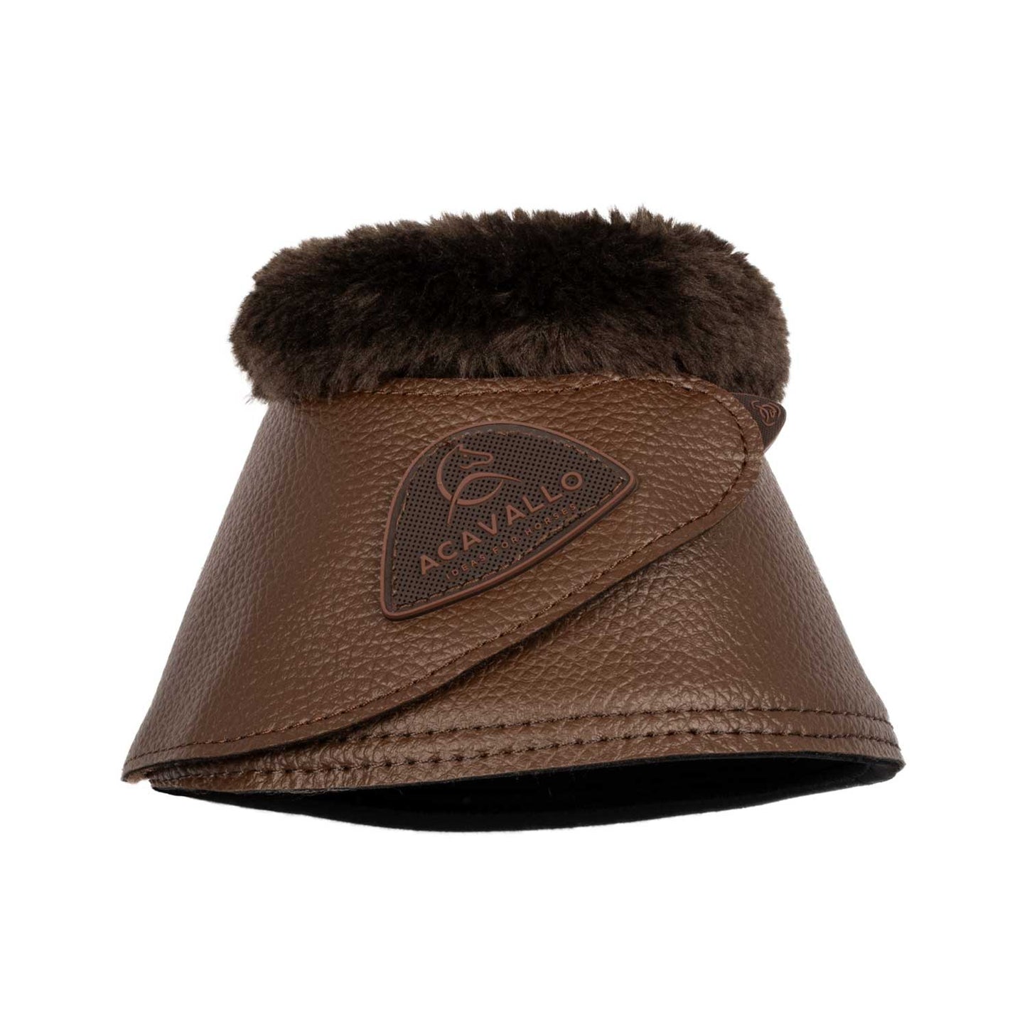 ACAVALLO - Bell Boots Faux Sheepskin & Velcro Closure