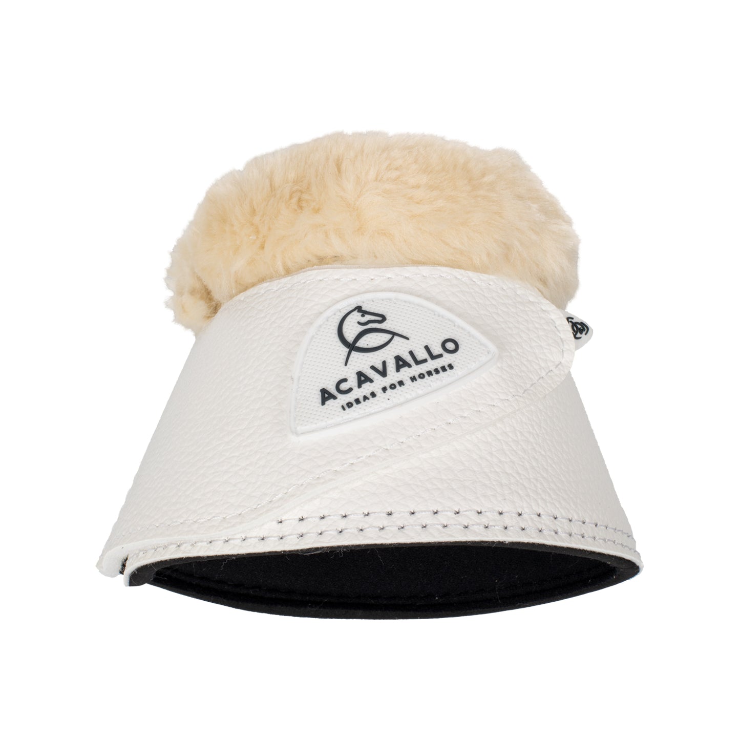 ACAVALLO - Bell Boots Faux Sheepskin & Velcro Closure