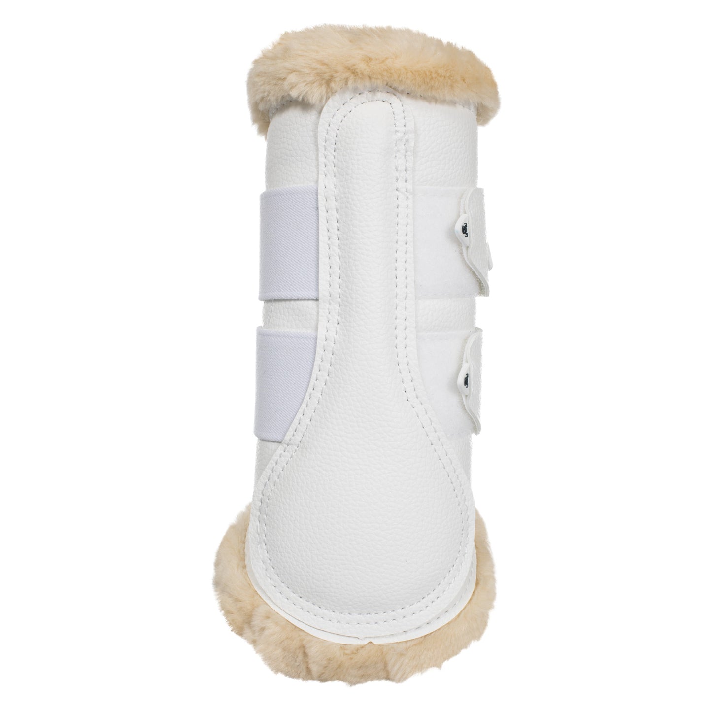 ACAVALLO - Front Brushing Boots Eco-Leather & Faux Sheepskin