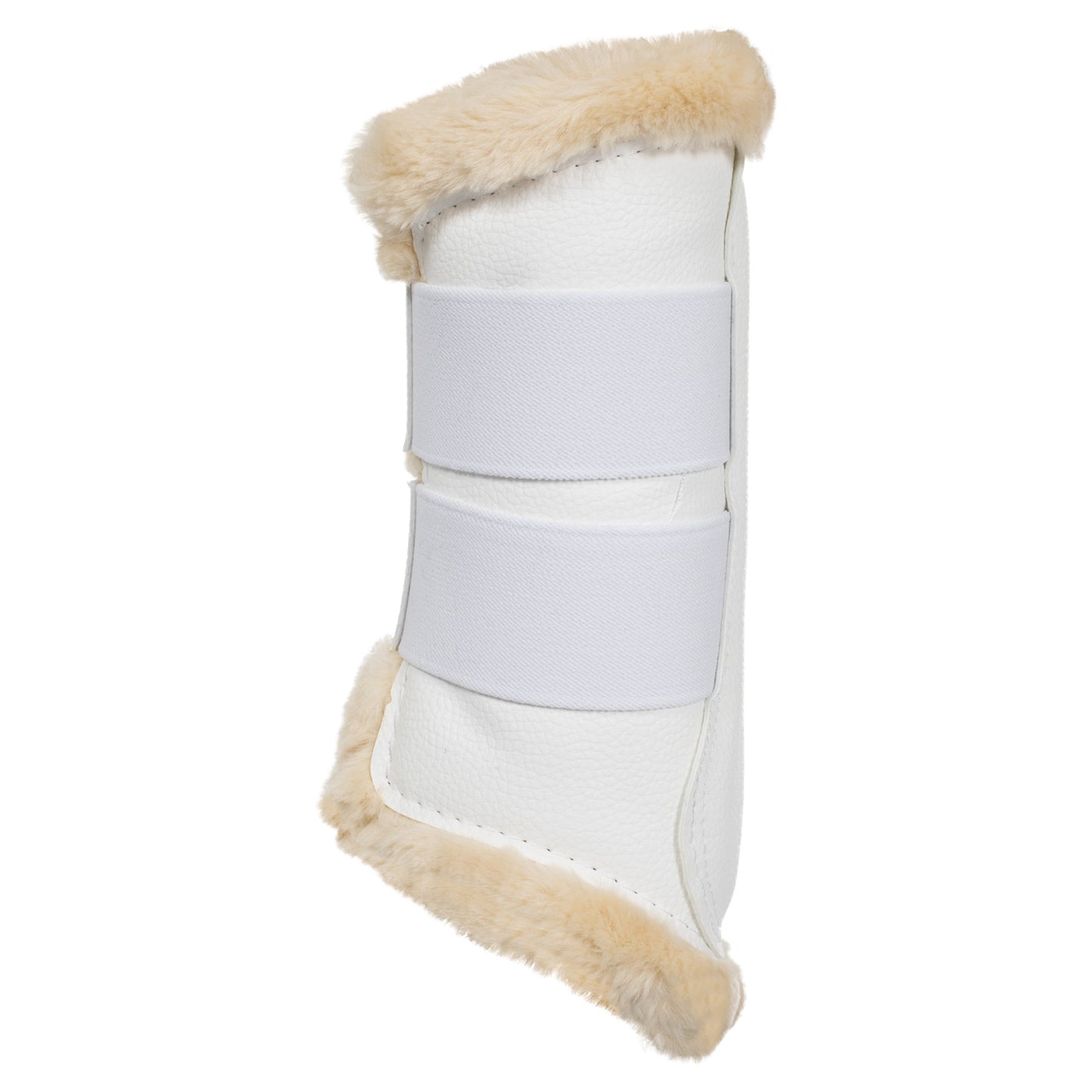 ACAVALLO - Front Brushing Boots Eco-Leather & Faux Sheepskin