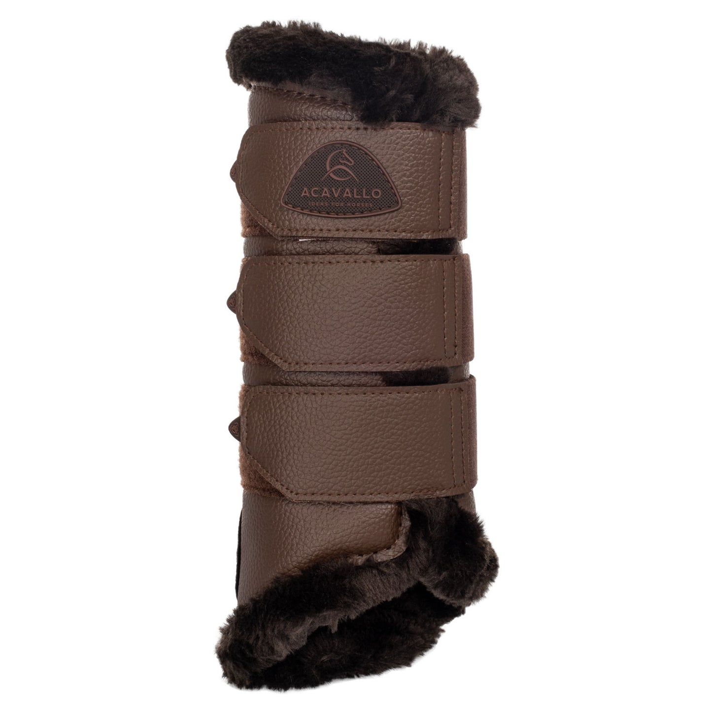 ACAVALLO - Hind Brushing Boot Faux Leather & Sheepskin