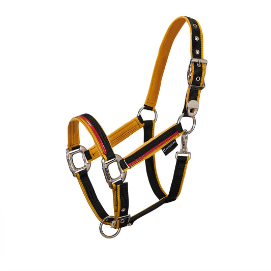 EQUESTRO - Red Trim Halter with Lead Rope