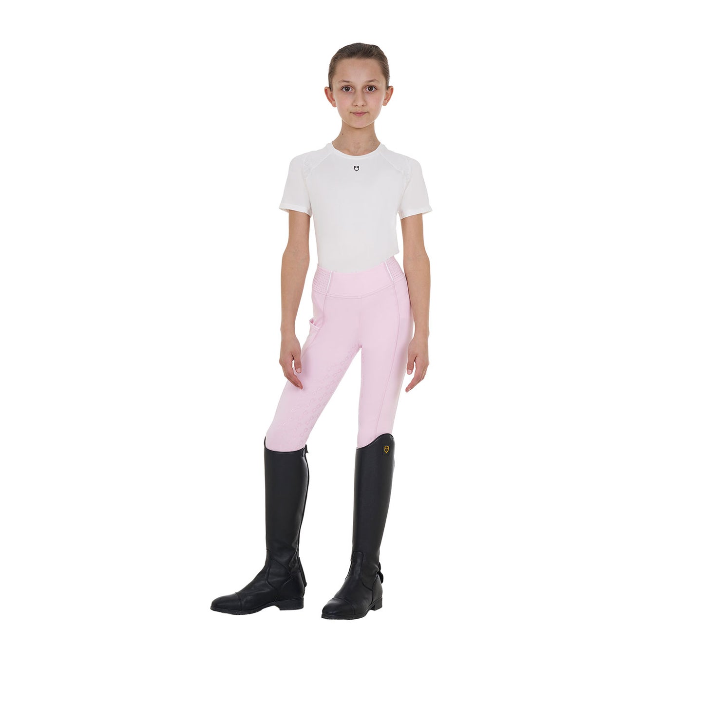 EQUESTRO - Kids' slim fit leggings with Rhinestones