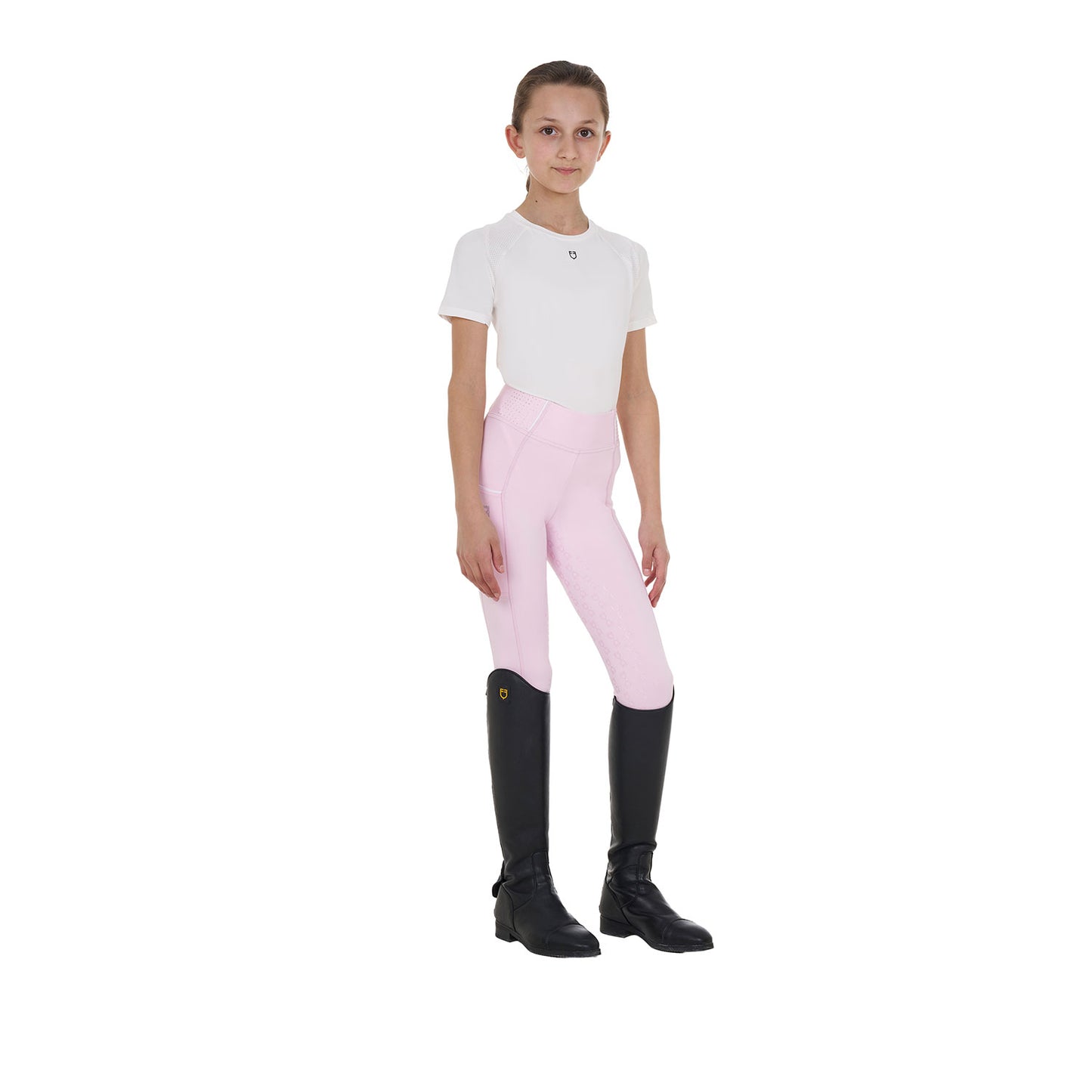 EQUESTRO - Kids' slim fit leggings with Rhinestones