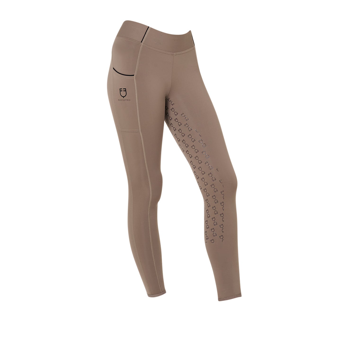 EQUESTRO - Kids' slim fit grip leggings with logo