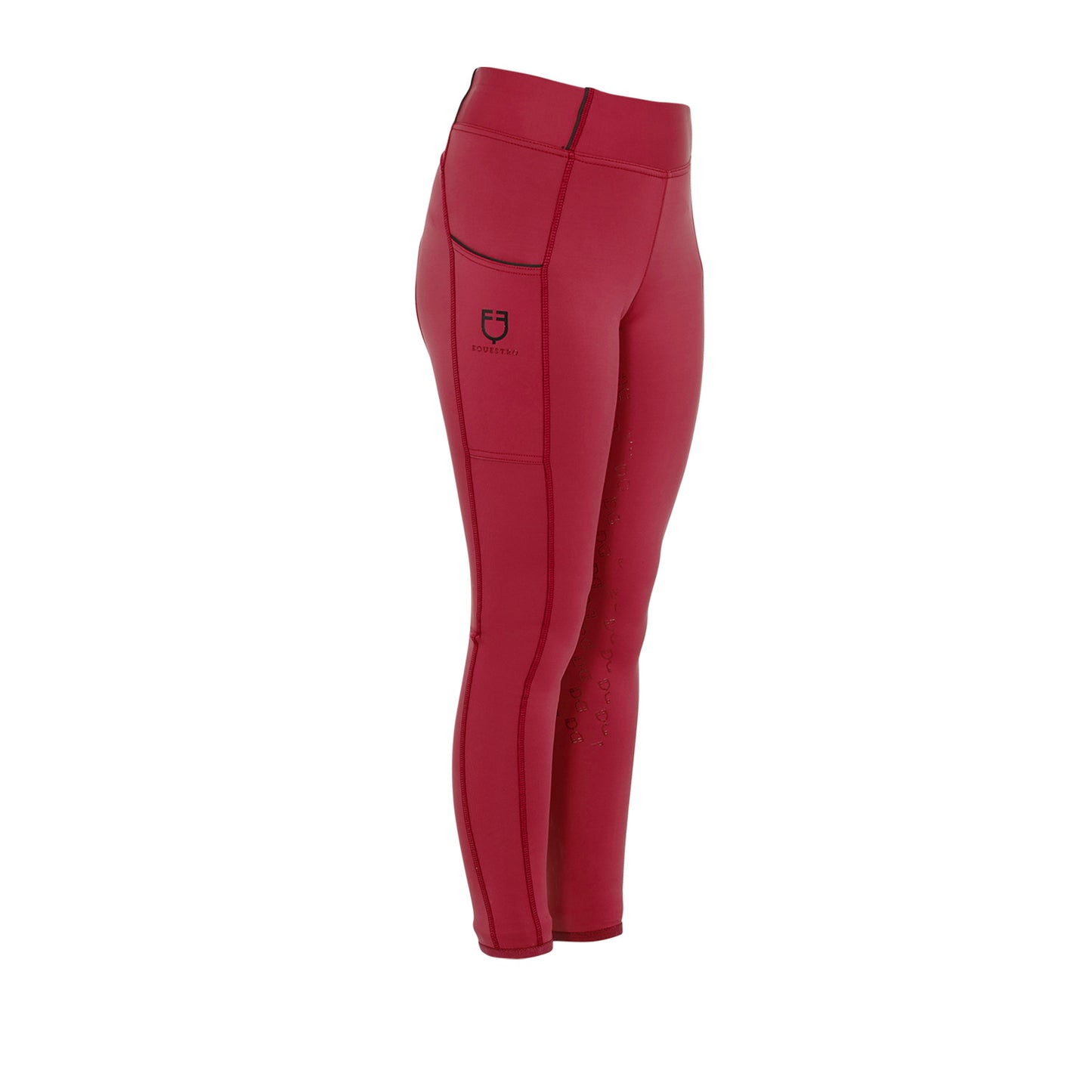 EQUESTRO - Kids' slim fit grip leggings with logo