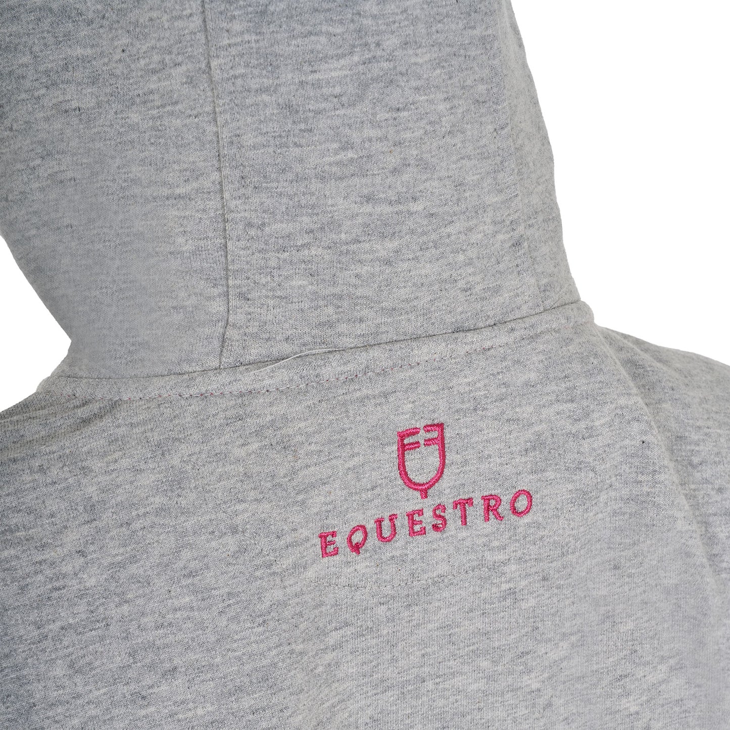 EQUESTRO - Kids' hoodie with zip and sponge lettering
