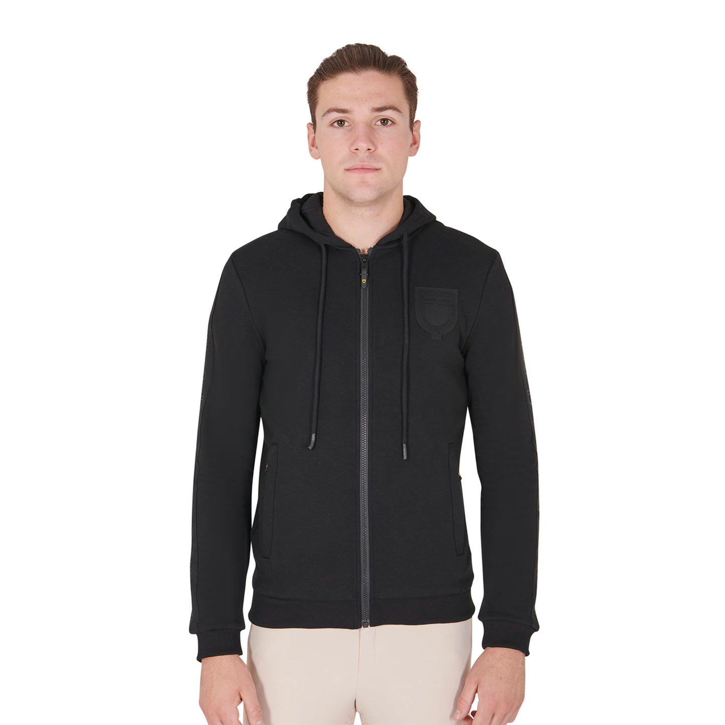 EQUESTRO - Men's hooded sweatshirt fleece inside