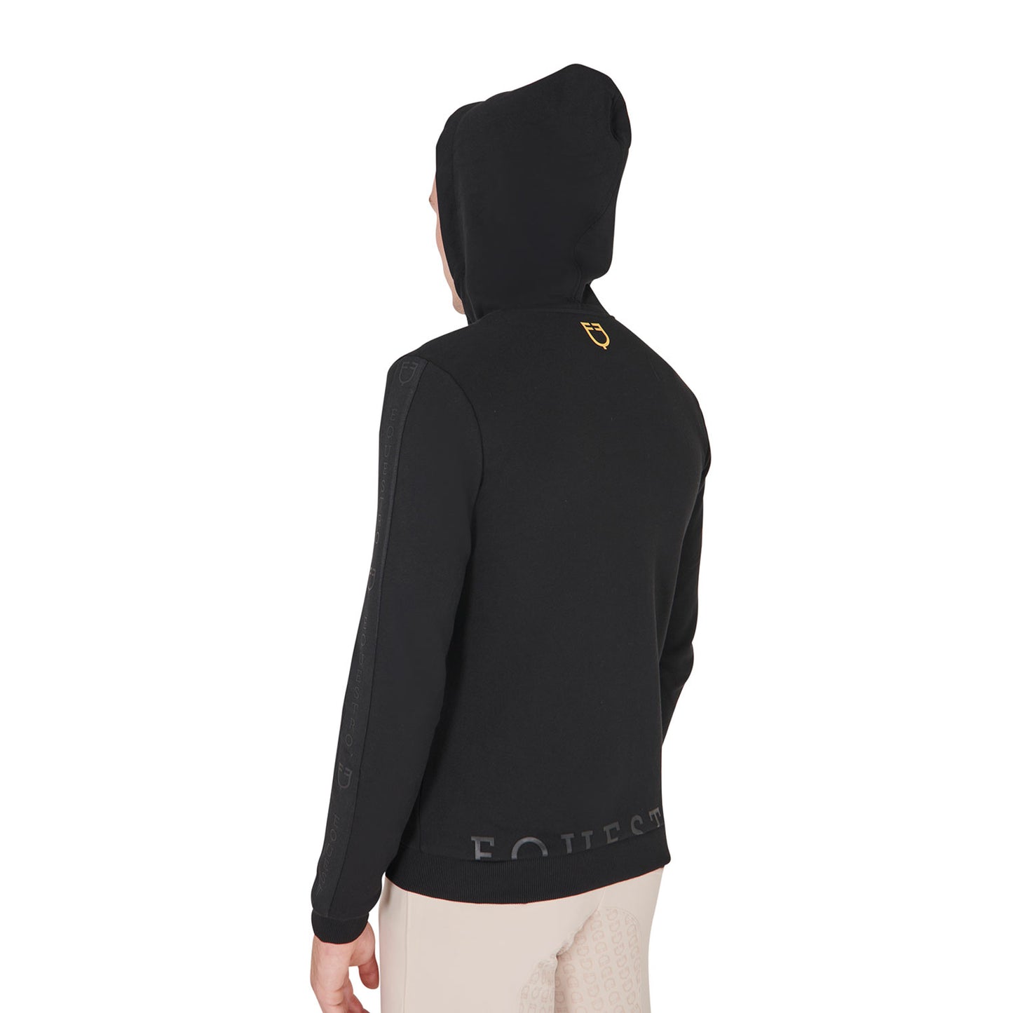 EQUESTRO - Men's hooded sweatshirt fleece inside