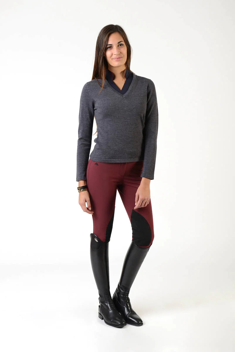 MAKEBE - ASIA V Neck Ladies Merinos Wool Sweater