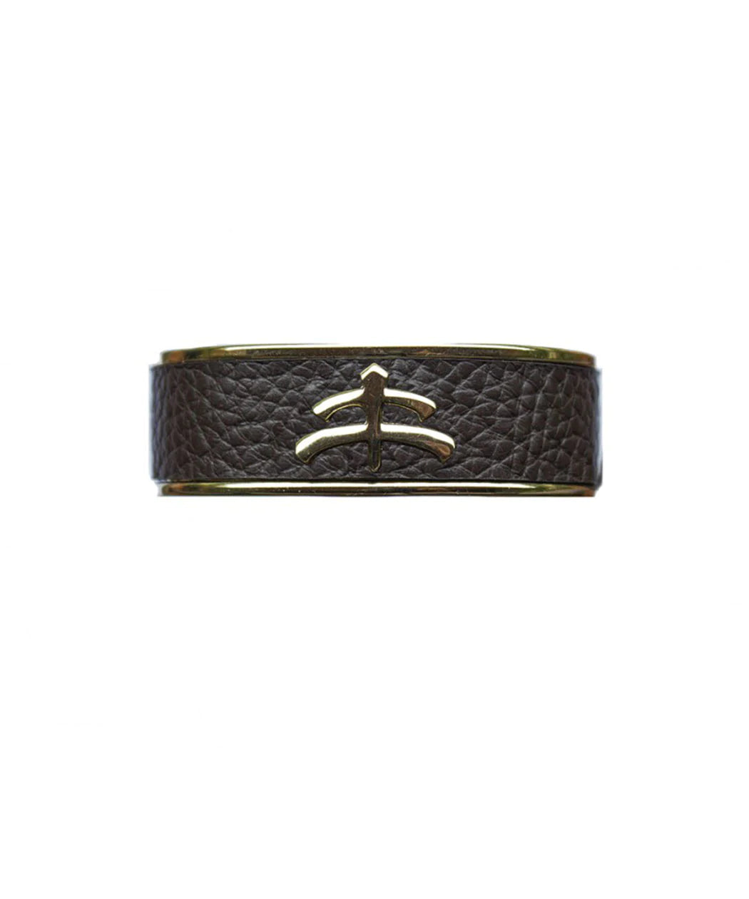 MAKEBE - Leather and Brass Bangle