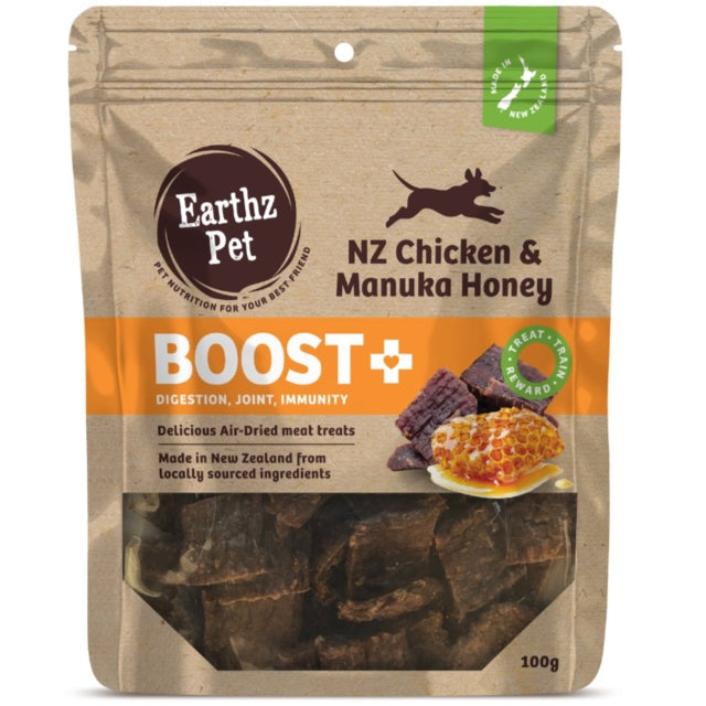 Earthz Pet BOOST+ Chicken & Manuka Honey Air Dried DOG Treats
