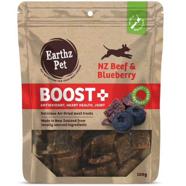 Earthz Pet BOOST+ Beef & Blueberry Air Dried DOG Treats