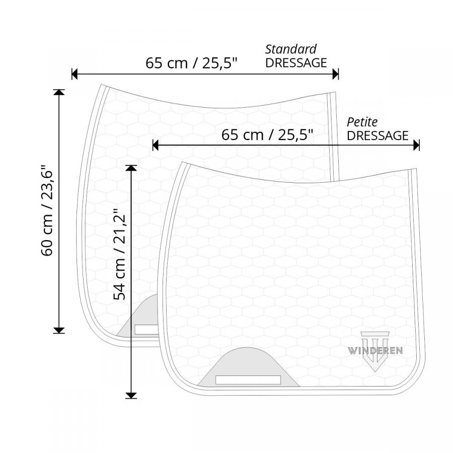 WINDEREN - Saddle pad Dressage NANO SILVER LINE