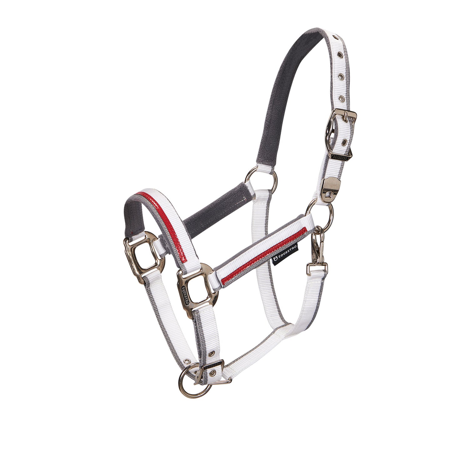 EQUESTRO - Red Trim Halter with Lead Rope
