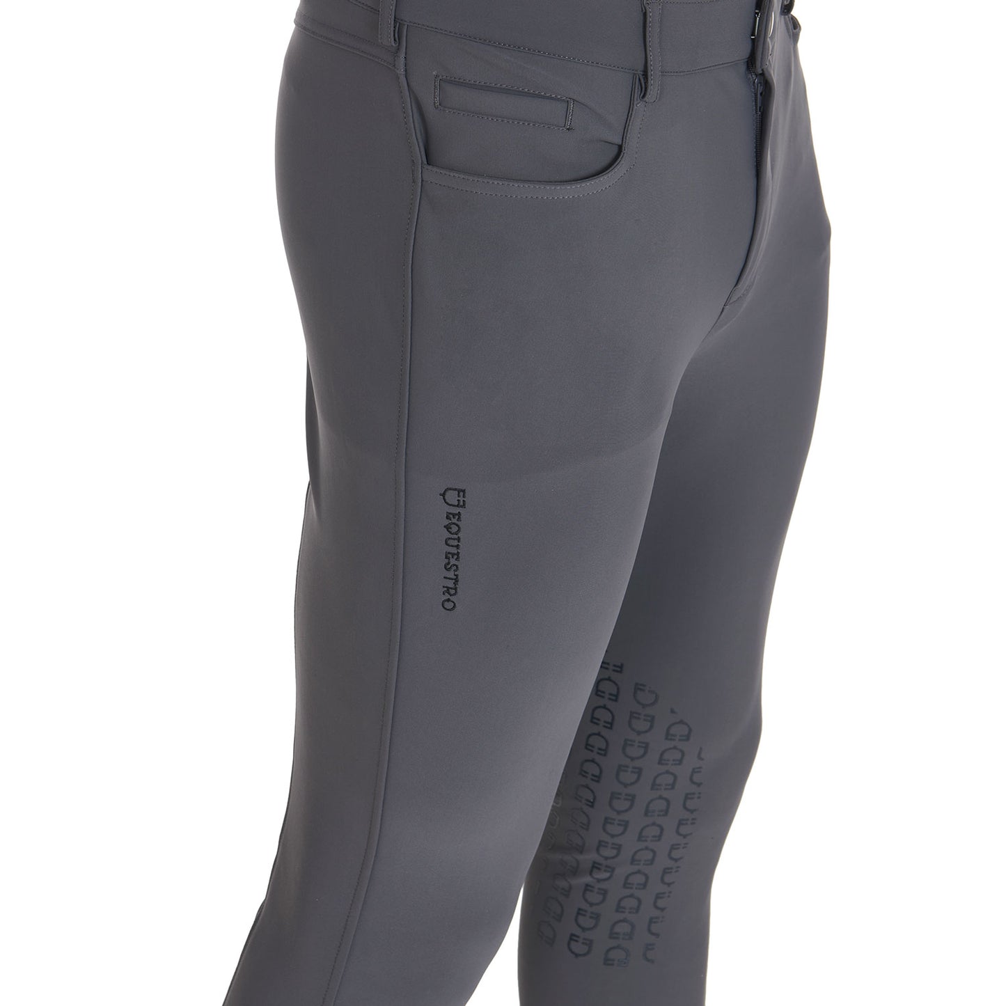 EQUESTRO - Men's slim fit grip breeches with logo Mod. Caspar