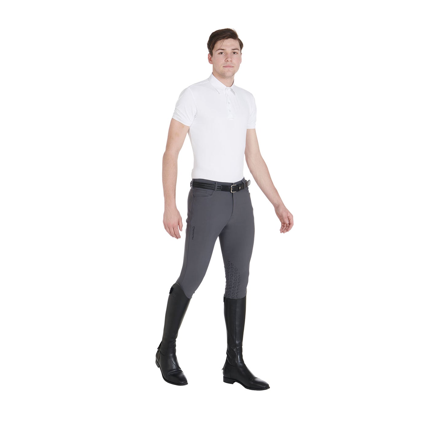EQUESTRO - Men's slim fit grip breeches with logo Mod. Caspar