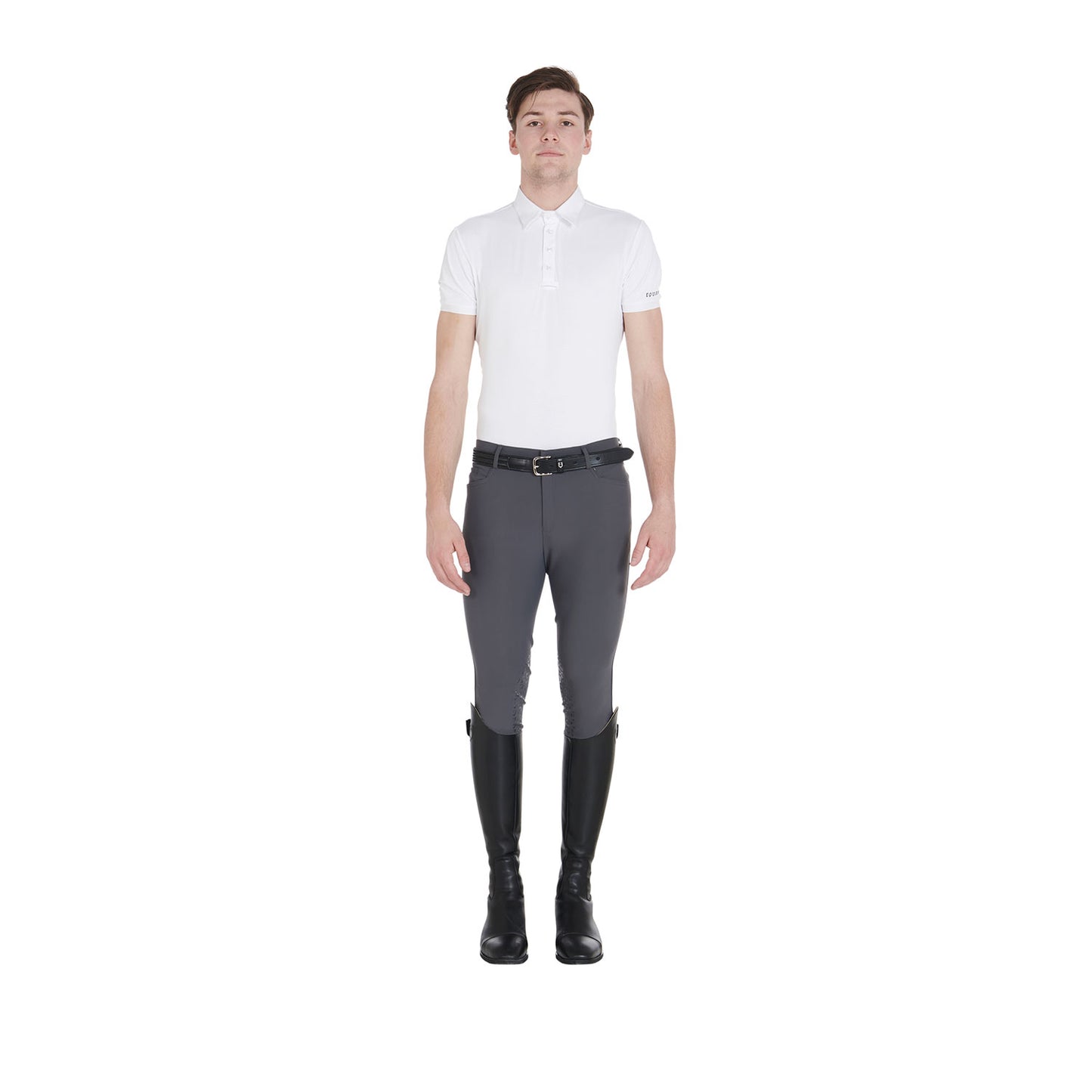 EQUESTRO - Men's slim fit grip breeches with logo Mod. Caspar