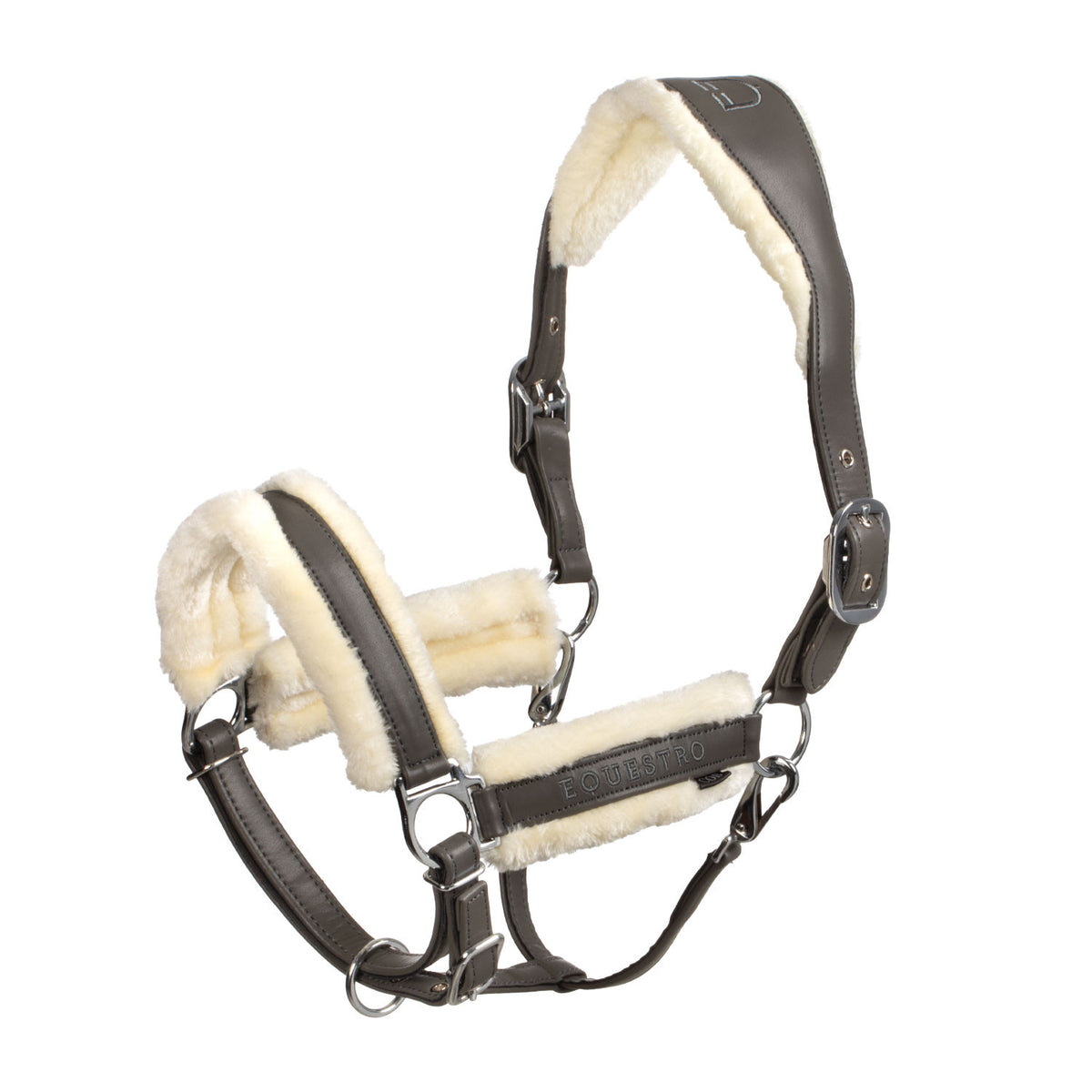 EQUESTRO - Anatomic Halter with faux sheepskin padding