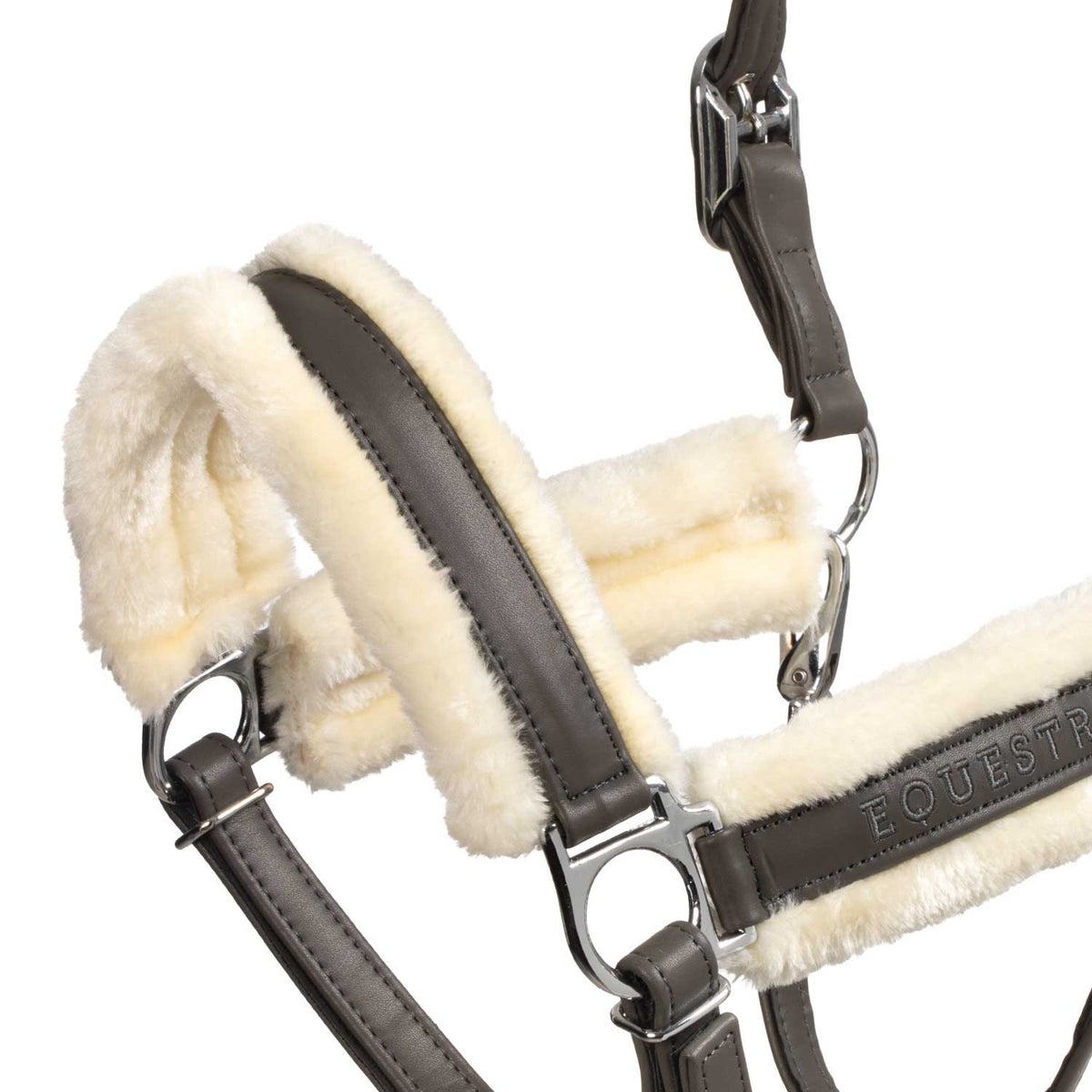 EQUESTRO - Anatomic Halter with faux sheepskin padding