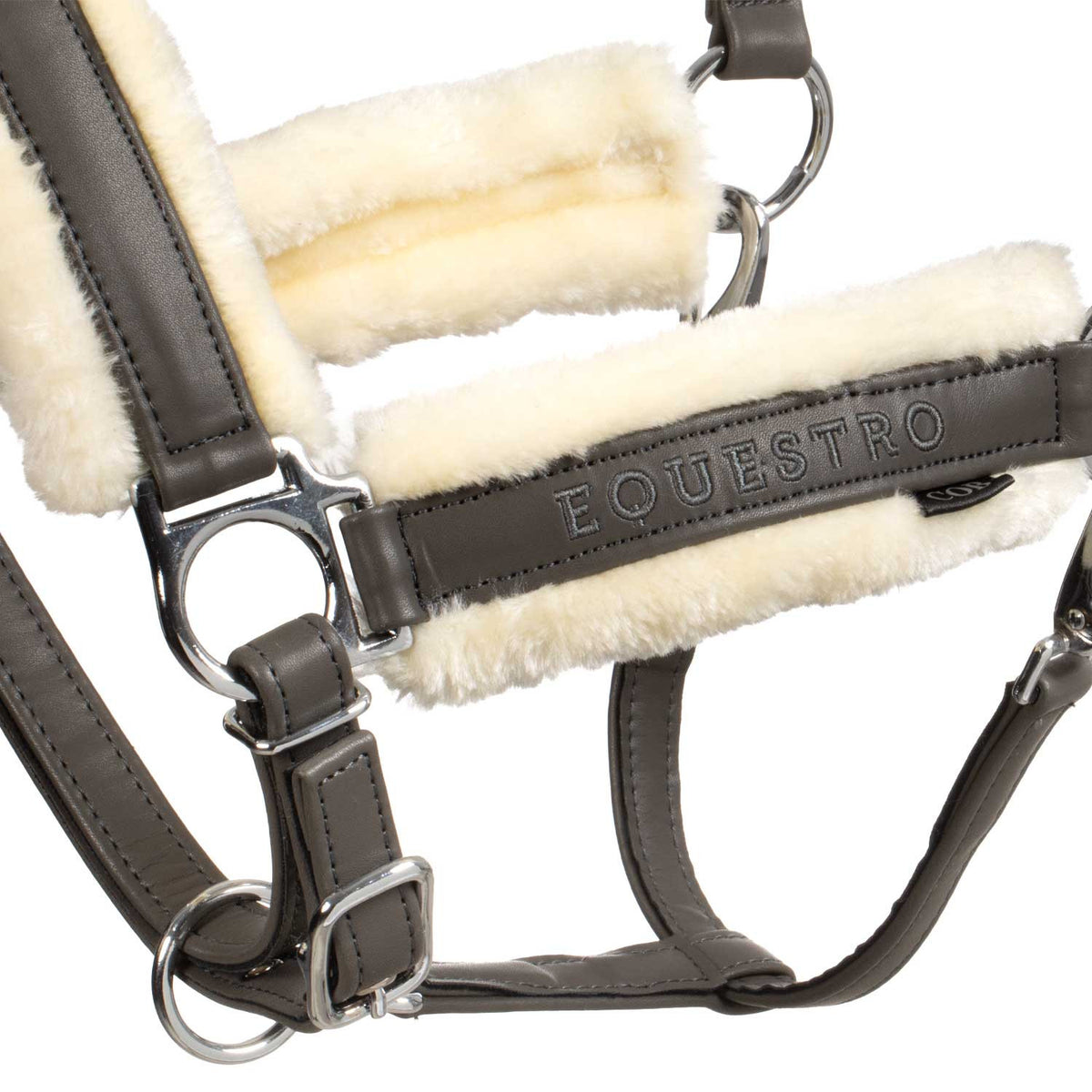 EQUESTRO - Anatomic Halter with faux sheepskin padding