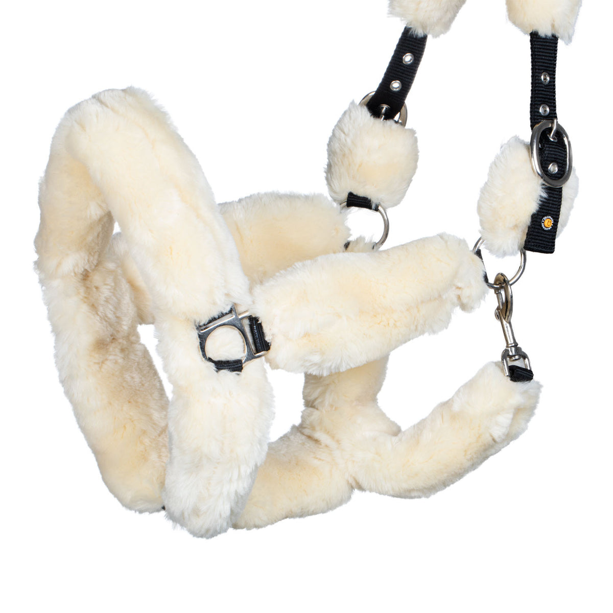 EQUESTRO - Halter with faux sheepskin