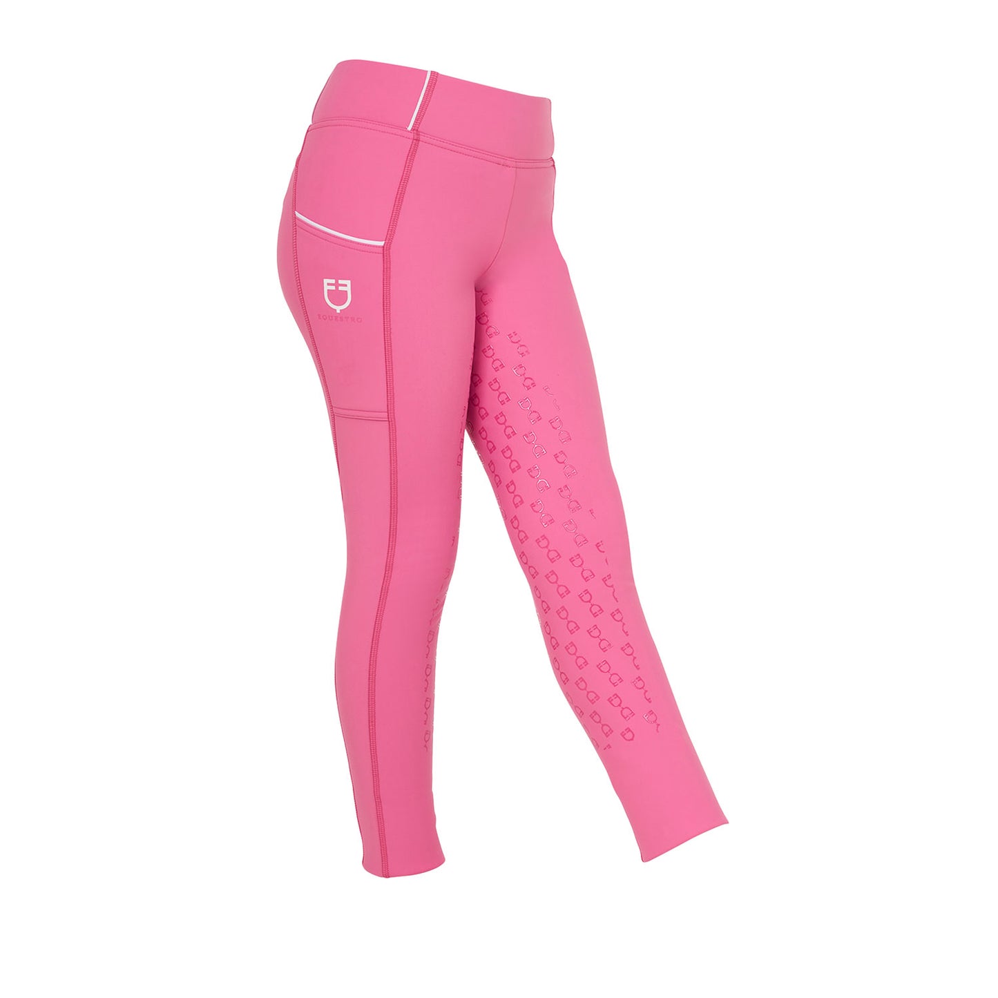 EQUESTRO - Kids' slim fit grip leggings with logo
