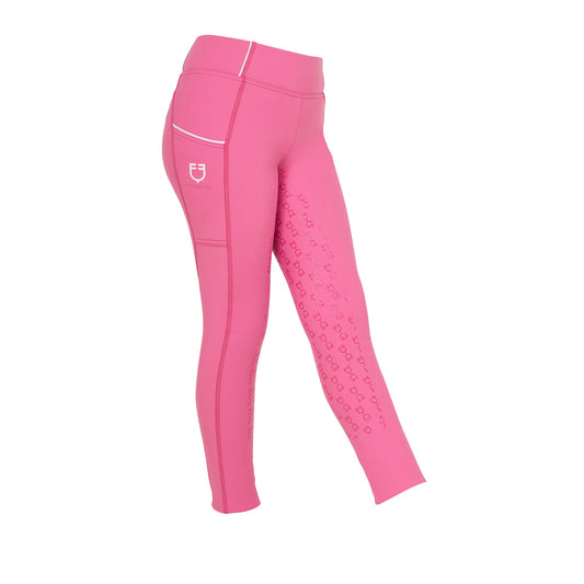 EQUESTRO - Kids' slim fit grip leggings with logo