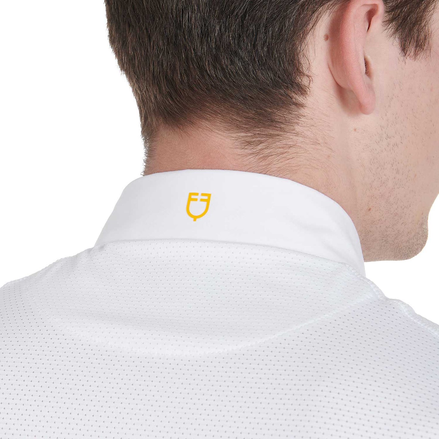 EQUESTRO - Men's slim fit competition polo shirt mesh fabric