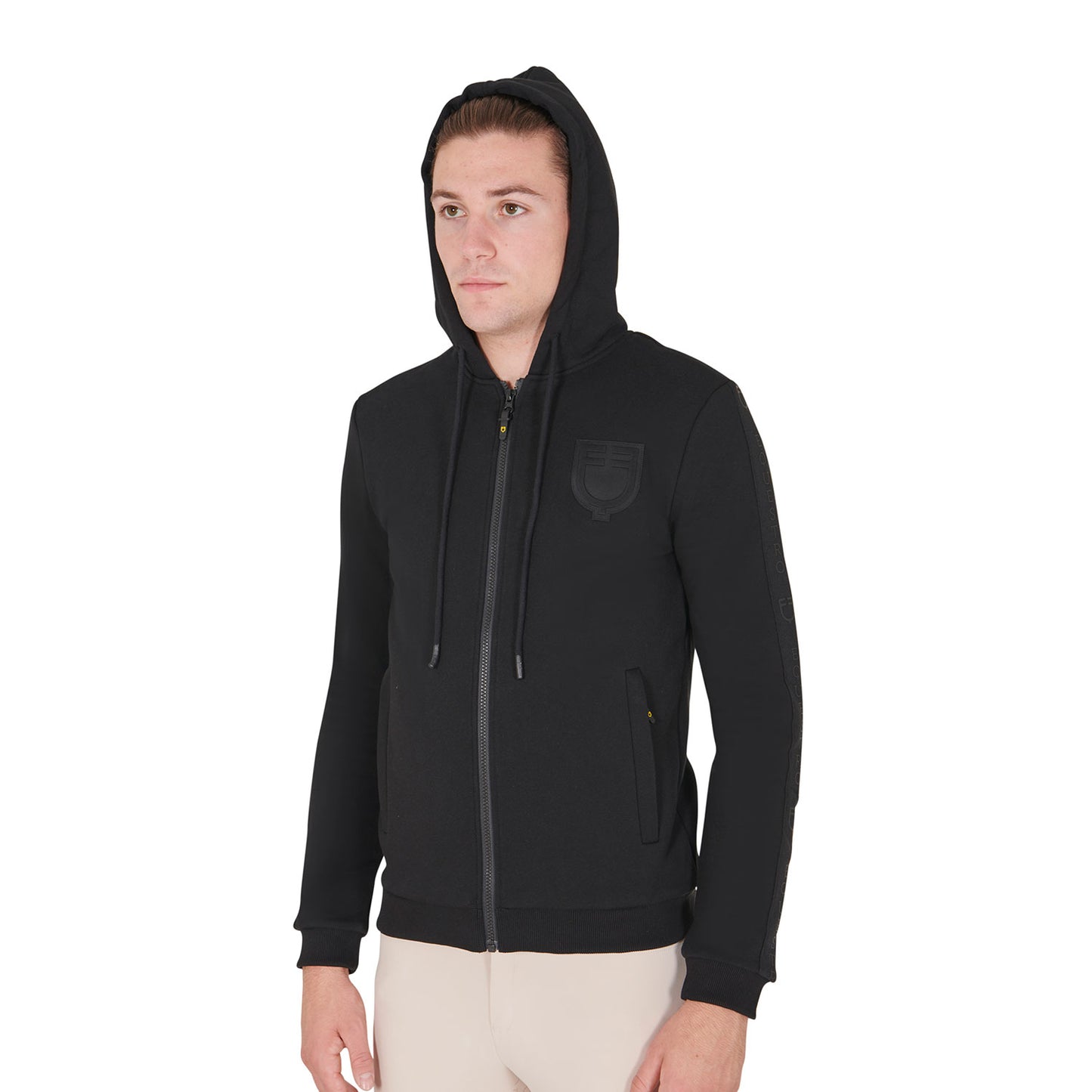 EQUESTRO - Men's hooded sweatshirt fleece inside