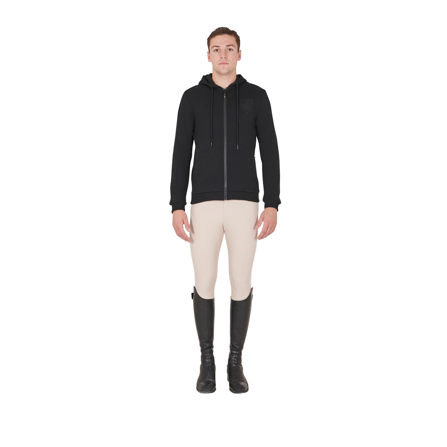 EQUESTRO - Men's hooded sweatshirt fleece inside