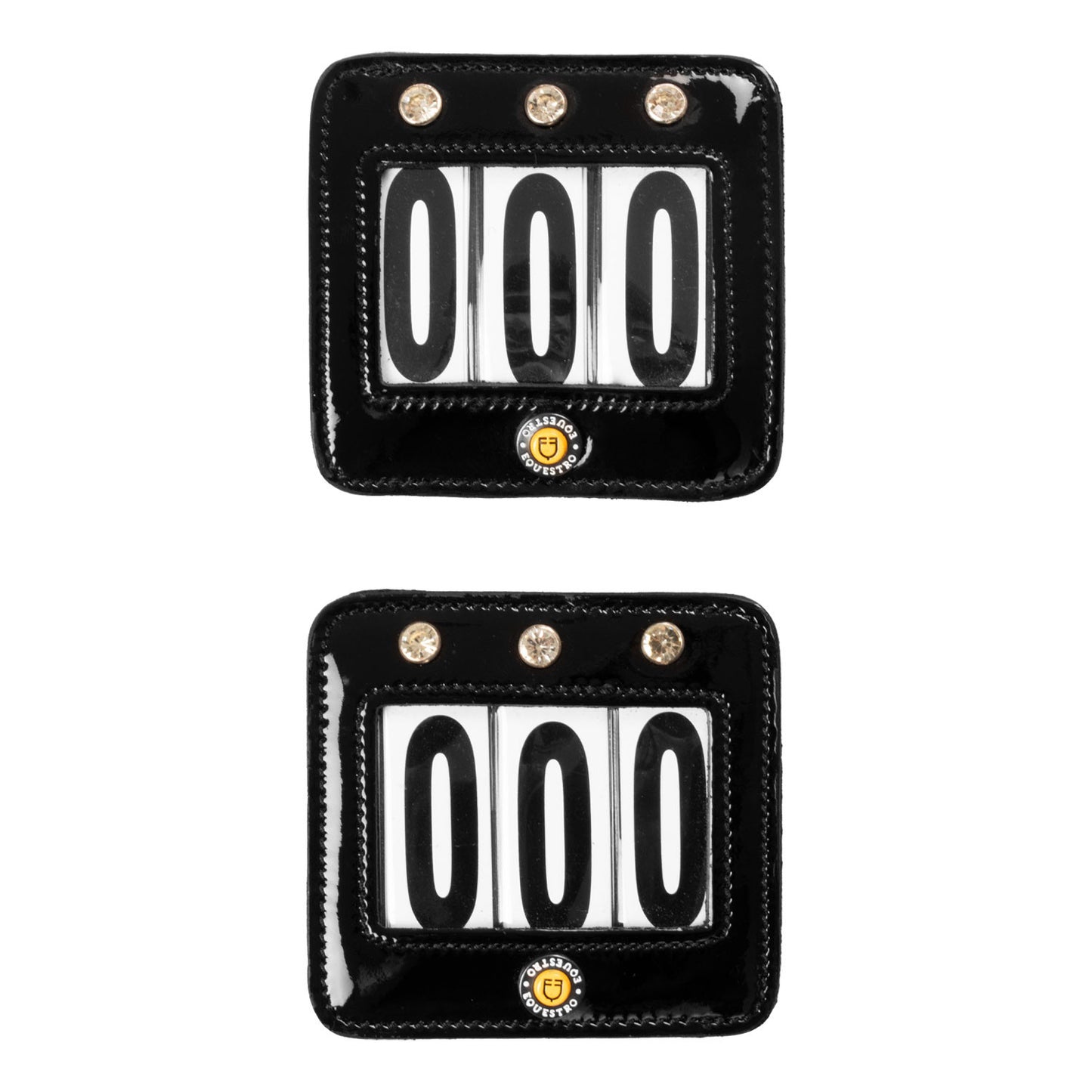 EQUESTRO - 3-digits Competition Number Holder with Crystals