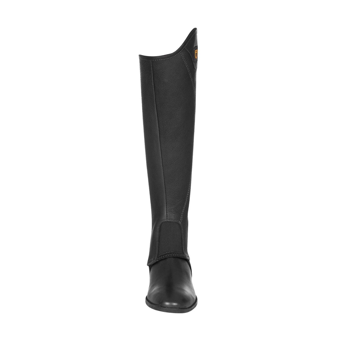 EQUESTRO - Unisex short leather gaiters with side zip