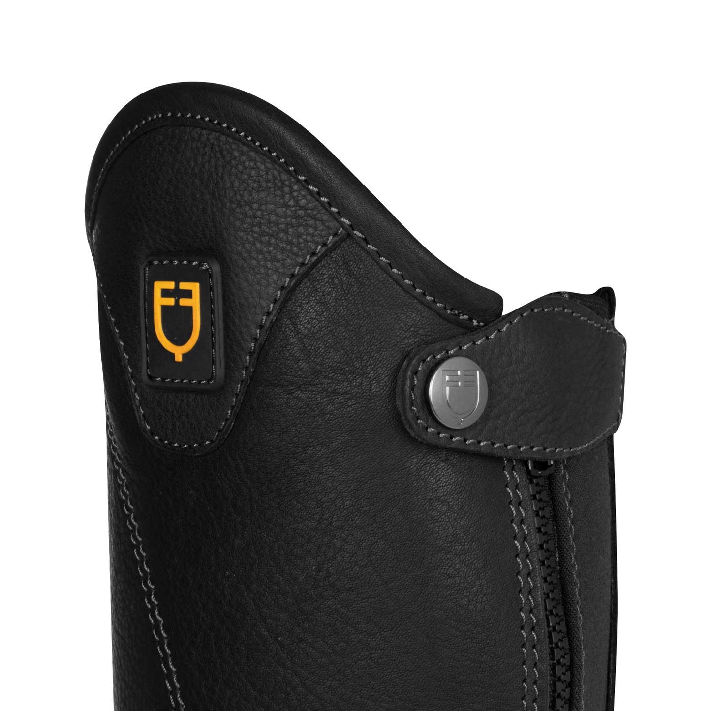 EQUESTRO - Unisex short leather gaiters with side zip
