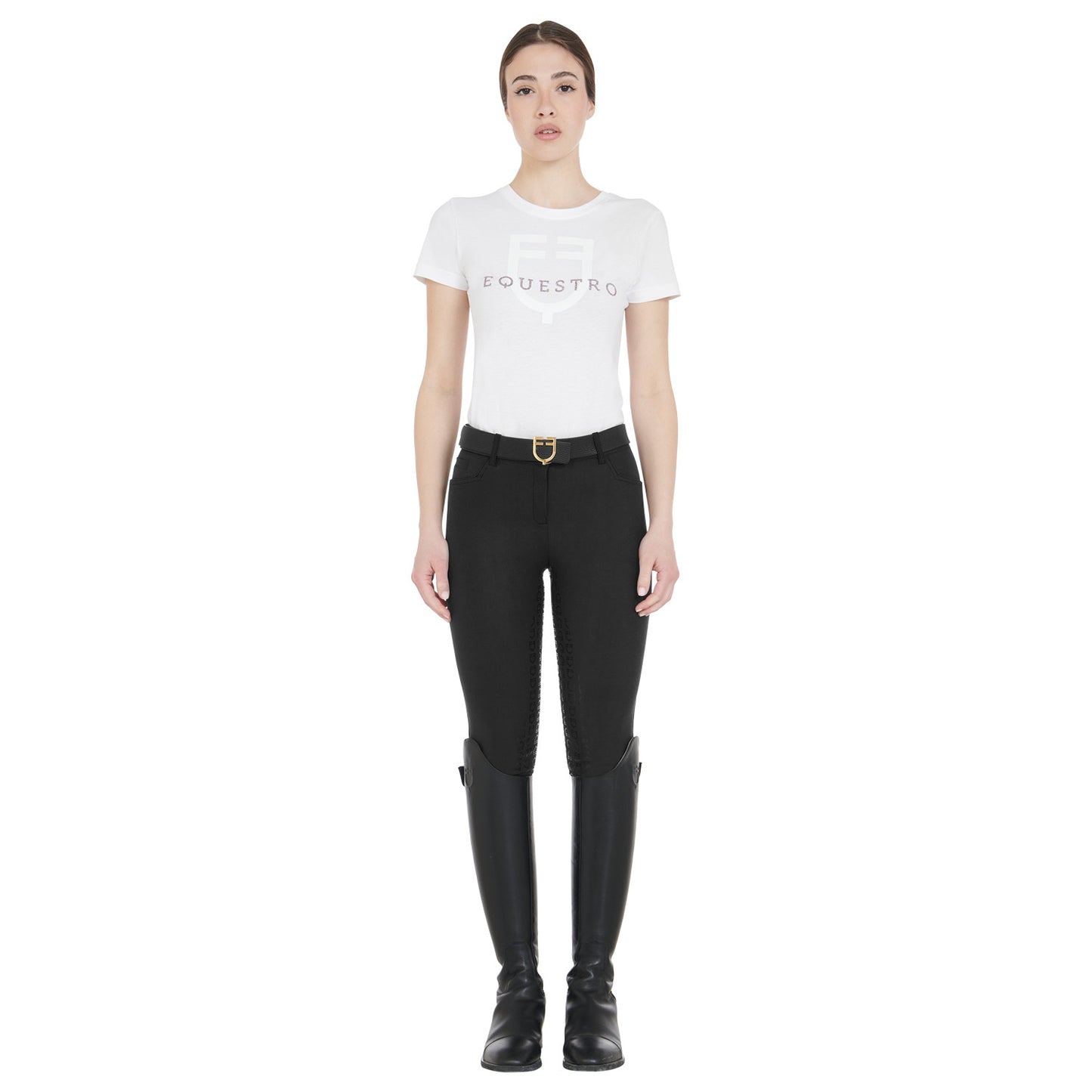 EQUESTRO - FLEECE Lining Women's full grip HIGH waisted breeches