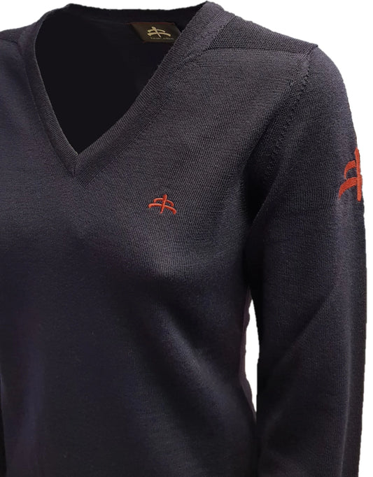 MAKEBE - ASIA V Neck Ladies Merinos Wool Sweater