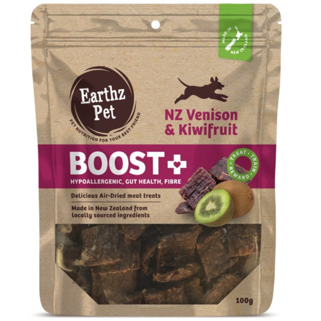 Earthz Pet BOOST+ Venison & Kiwifruit Air Dried DOG Treats